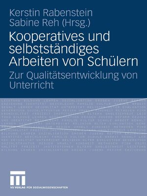 cover image of Kooperatives und selbständiges Arbeiten von Schülern